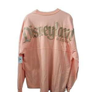 Disney Spirit Jersey Unisex  Peach Gold Glitter Disneyland Resort Cotton Size L